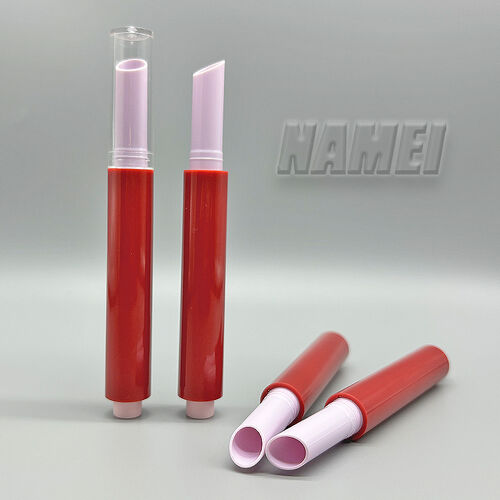 Son şirket haberleri Custom Twist‑Up Lip Balm & Cream Blush Stick Tube E‑903A E‑903B, Interchangeable Outer Shell 2g Cosmetic Pencil Containe