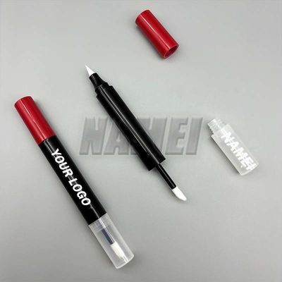 İyi bir fiyat. 2 in 1 Sıvı göz gölgesi tüpü Boş Plastik Eyeliner tüpü Çubukla Özel Logo Kozmetik ambalajı çevrimiçi